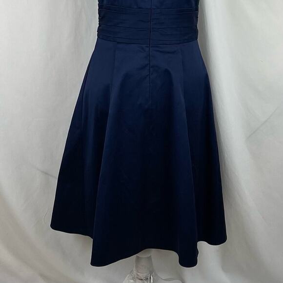 David’s Bridal Navy 100% Cotton Wedding Party Event Dress NWOT Size 6 - Picture 7 of 12